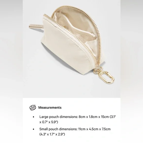 Lululemon Dual Pouch Wristlet Wallet Bay Leaf/Light Ivory NWT